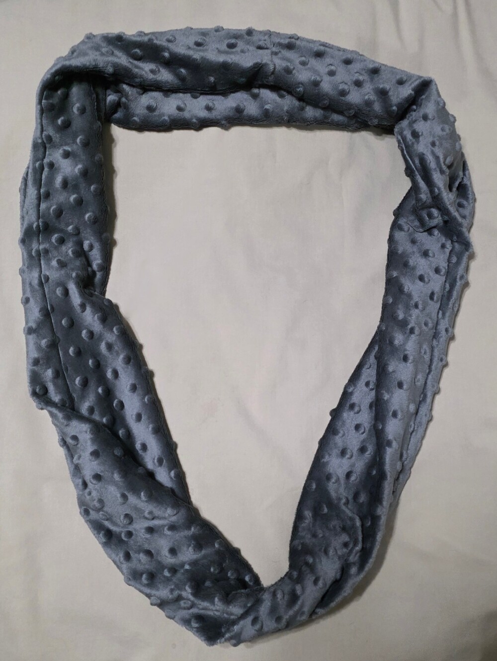 💢4For$20 Textured Hobnail Infinity Scarf Charcoal Gray Chenille Feel OS